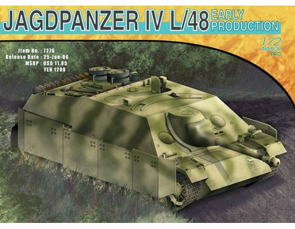 DRAGON D7276 JAGDPANZER IV L/48 KIT 1:72 Modellino