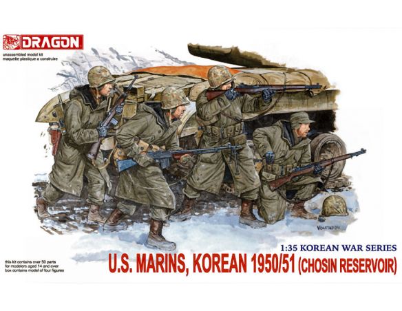 DRAGON D6802 US MARINES KOREA 1950-51 KIT 1:35 Modellino