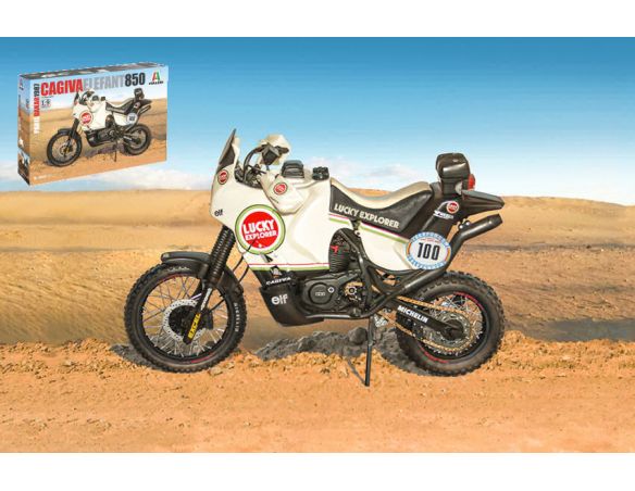 ITALERI IT4643 CAGIVA ELEPHANT 850 PARIS-DAKAR 1987 KIT 1:9 Modellino