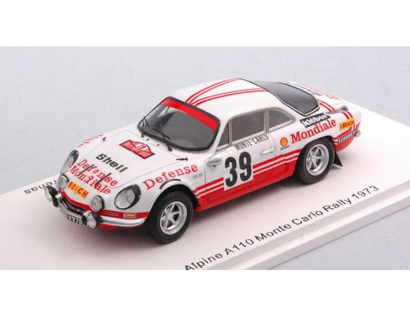 SPARK MODEL S6112 ALPINE A110 N.39 MONTE CARLO 1973 C.BALLOT LENA-J.C.MORENAS 1:43 Modellino