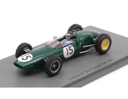 SPARK MODEL S7118 LOTUS 21 JIM CLARK 1961 N.15 3rd DUTCH GP 1:43 Modellino