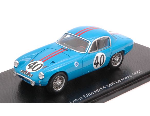 SPARK MODEL S8207 LOTUS ELITE MK14 N.40 LM 1961 B.KOSSELEK-P.MASSENEZ 1:43 Modellino