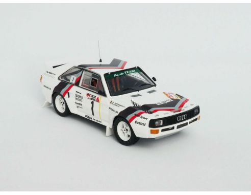 TROFEU TFRRDE28 AUDI QUATTRO N.1 1st 3 STADTE RALLY 1984 ROHRL-GEIST.START VERSION 1:43 Modellino