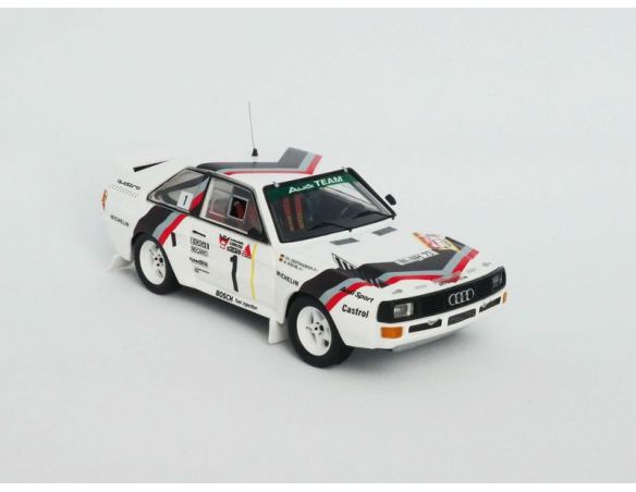 TROFEU TFRRDE28 AUDI QUATTRO N.1 1st 3 STADTE RALLY 1984 ROHRL-GEIST.START VERSION 1:43 Modellino
