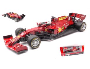 BBURAGO BU16808VM FERRARI F1 SF1000 N.5 1000th TUSCANY GP 2020 SEBASTIAN VETTEL 1:18 Modellino