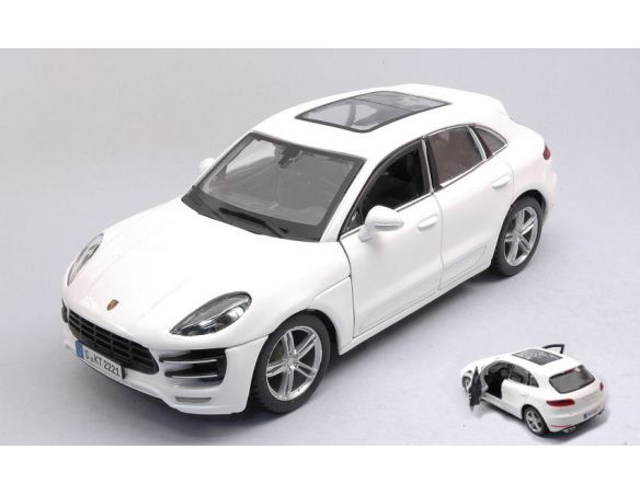 BBURAGO BU21077W PORSCHE MACAN 2015 WHITE 1:24 Modellino