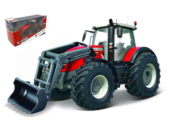 BBURAGO BU31633 MASSEY FERGUSON 8740S + FRONT LOADER cm 10 Modellino