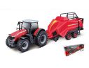 BBURAGO BU31667 MASSEY FERGUSON 8740S + ROTOBALL cm 10 + 14 Modellino