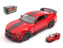 BBURAGO BU43050 MUSTANG SHELBY GT500 2020 RED 1:32 Modellino