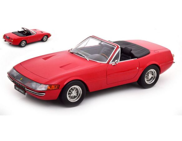 KK SCALE KKDC180611 FERRARI 365 GTB DAYTONA CONVERTIBLE 1a SERIE 1969 RED 1:18 Modellino