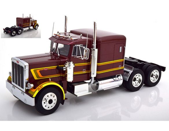 KK SCALE RK180081 ROAD KING PETERBILT 359 1967 BROWN 1:18 Modellino