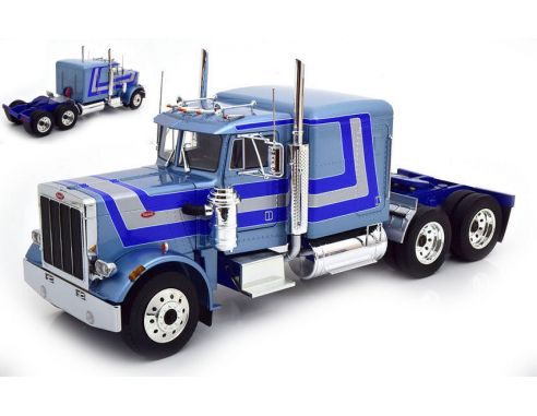 KK SCALE RK180084 ROAD KING PETERBILT 359 1967 LIGHTBLUE MET.BLUE/ SILVER 1:18 Modellino
