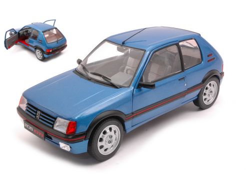 SOLIDO SL1801708 PEUGEOT 205 GTI 1.9L MK1 1988 BLUE MIAMI 1:18 Modellino