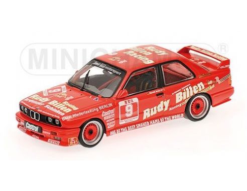 MINICHAMPS 430882009 BMW M3 RUDY BILLEN H. GROHS TEAM VALIER DTM 1988 Modellino