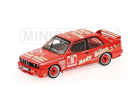 MINICHAMPS 430882009 BMW M3 RUDY BILLEN H. GROHS TEAM VALIER DTM 1988 Modellino