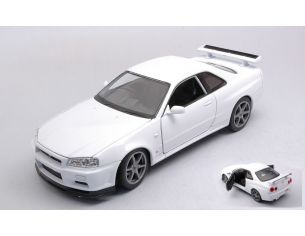 WELLY WE24108WW NISSAN SKYLINE GT-R (R34) WHITE 1:24 Modellino