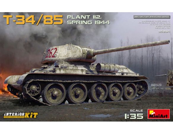 MINIART MIN35294 T34/85 PLANT 112 SPRING 1944 INTERIOR KIT 1:35 Modellino