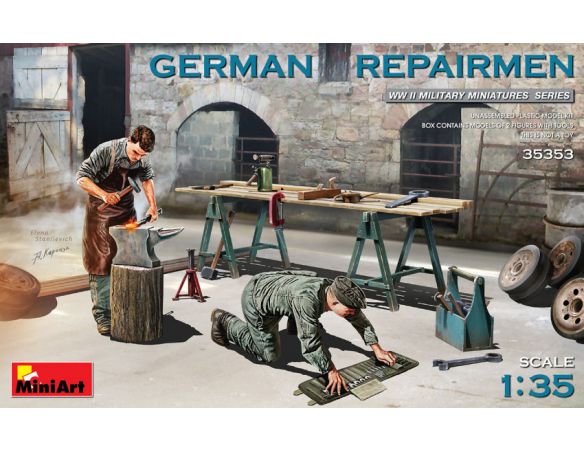 MINIART MIN35353 GERMAN REPAIRMEN KIT 1:35 Modellino