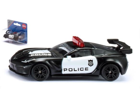 SIKU SK1545 CHEVROLET CORVETTE ZR1 POLIZIA mm 80 BLISTER Modellino