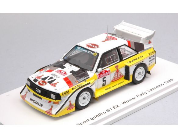 SPARK MODEL S5192 AUDI QUATTRO S1 E2 N.5 WINNER RALLY SANREMO 1985 ROHRL-GEISTDORFER 1:43 Modellino