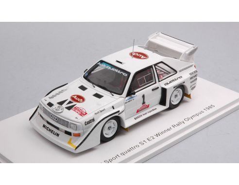 SPARK MODEL S7896 AUDI SPORT QUATTRO S1 E2 N.1 WINNER RALLY OLYMPUS 1985 H.MIKKOLA-A.HERTZ Modellino