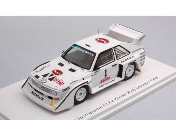 SPARK MODEL S7896 AUDI SPORT QUATTRO S1 E2 N.1 WINNER RALLY OLYMPUS 1985 H.MIKKOLA-A.HERTZ Modellino