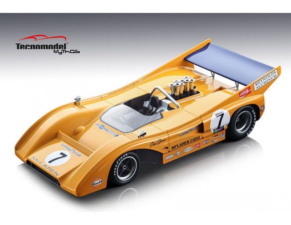 TECNOMODEL TMD18156B MCLAREN M8F N.7 WINNER CAN-AM WATKINS GLEN 1971 PETER REVSON 1:18 Modellino