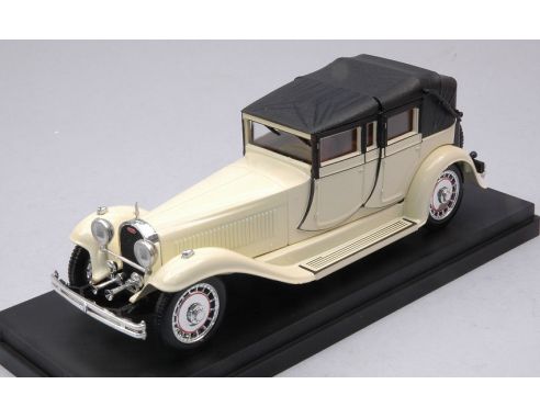 RIO RI4259-E BUGATTI TYPE 41 ROYALE 1927 CREAM SOFT TOP BLACK 1:43 Modellino