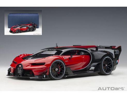 AUTOART AA70988 BUGATTI VISION GT 2015 RED/BLACK CARBON 1:18 Modellino