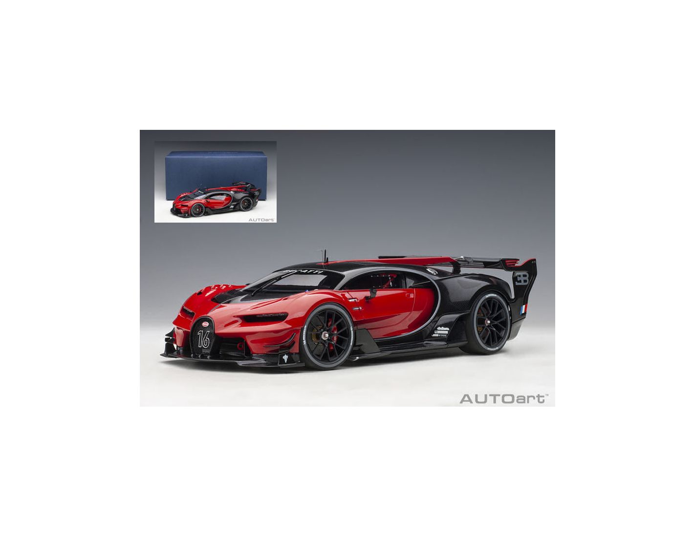 Red Bugatti Vision Gt Autoart 1/18 Autoart Bugatti Vision Gran