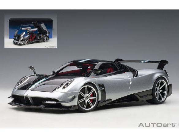 AUTOART AA78278 PAGANI HUAYRA BC 2016 GRIGIO MERCURIO/GREY CARBON 1:18 Modellino