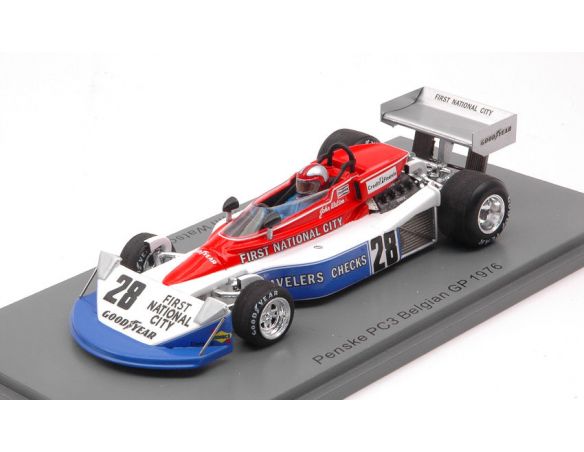 SPARK MODEL S7226 PENSKE PC3 JOHN WATSON 1976 N.28 BELGIAN GP 1:43 Modellino