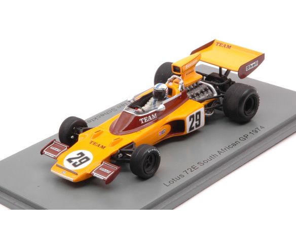 SPARK MODEL S7296 LOTUS 72E IAN SCHECKTER 1974 N.29 SOUTH AFRICAN GP 1:43 Modellino