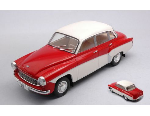 WHITEBOX WB124059 WARTBURG 312 RED/WHITE 1:24 Modellino