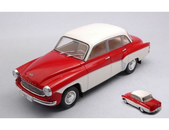 WHITEBOX WB124059 WARTBURG 312 RED/WHITE 1:24 Modellino