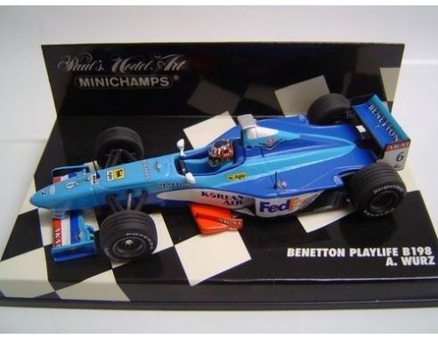 Minichamps PM430980006 BENETTON B 198 A.WURZ '98 1:43 Modellino