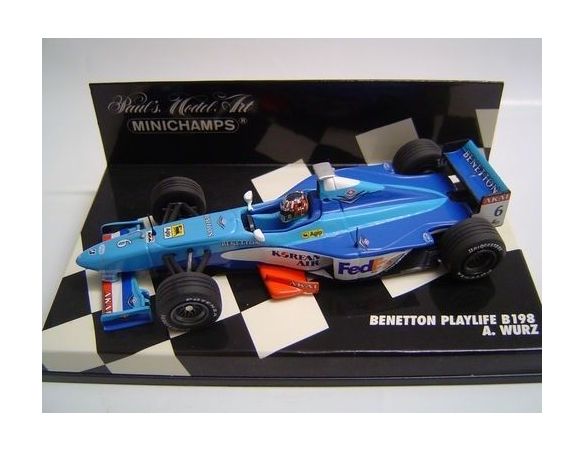 Minichamps PM430980006 BENETTON B 198 A.WURZ '98 1:43 Modellino