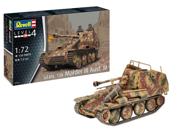 REVELL RV03316 SD.KFZ.13B MARDER III AUSF.M KIT 1:72 Modellino