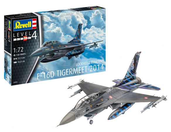 REVELL RV03844 LOCKHEED MARTIN F-16D TIGERMEET 2014 KIT 1:72 Modellino