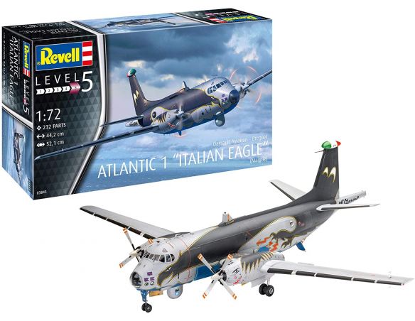 REVELL RV03845 BREQUET ATLANTIC 1 ITALIAN EAGLE KIT 1:72 Modellino