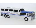 IXO MODEL BUS027LQ GMC SCENICRUISER GREYHOUND 1956 WHITE/SILVER 1:43 Modellino