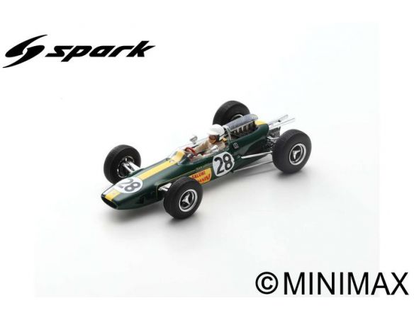 SPARK MODEL S7293 LOTUS 25 GIACOMO RUSSO GEKI 1965 N.28 ITALIAN GP 1:43 Modellino