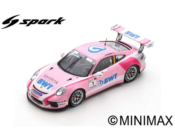 SPARK MODEL S8500 PORSCHE 911 GT3 CUP N.1 CHAMP.PORSCHE SUPERCUP 2018 M.AMMERMULLER 1:43 Modellino