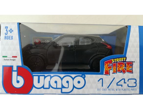 Bburago BU30136B Modellino Nissan Juke R Matt Nero Scala 1:43