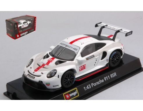 BBURAGO BU38048 PORSCHE 911 RSR N.911 WHITE 1:43 Modellino