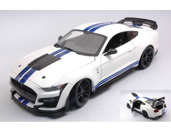 MAISTO MI31452W FORD MUSTANG SHELBY GT500 2020 WHITE 1:18 Modellino