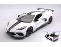 MAISTO MI31455W CHEVROLET CORVETTE STINGRAY (HIGH WING) 2020 WHITE 1:18 Modellino