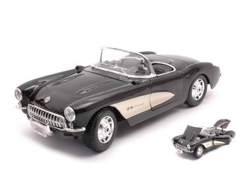 MAISTO MI31139Z CHEVROLET CORVETTE 1957 BLACK 1:18 Modellino