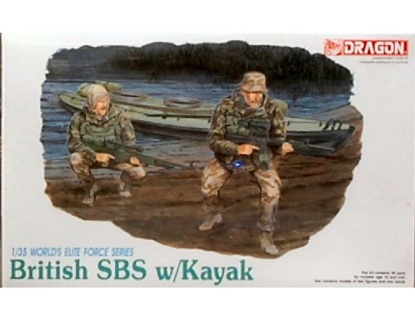 DRAGON D3023 BRITISH SBS W/KAYAK KIT 1:35 Modellino