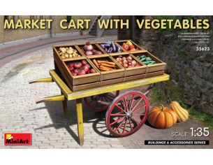 MINIART MIN35623 MARKET CART WITH VEGETABLES KIT 1:35 Modellino